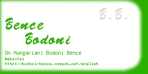 bence bodoni business card